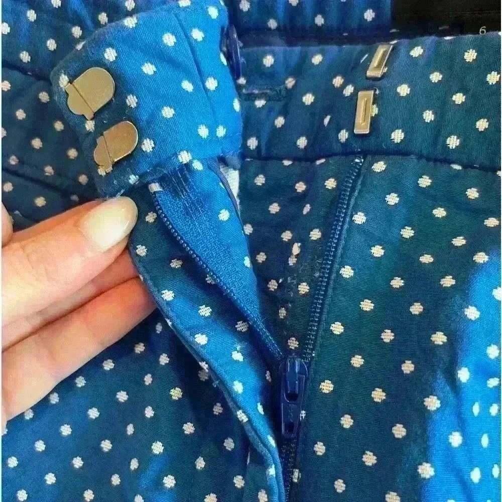 Talbot’s Hampshire curvy polka dot cotton pants size 6, blue, EUC, casual, work - Picture 4 of 10